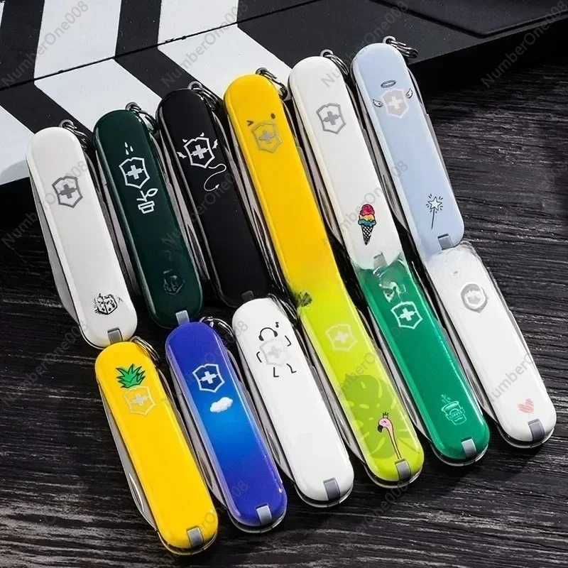 Swiss Army Knife Mini Model Fashionable Angel Demon Colorful Adorable Multifunctional Folding Knife Birthday Gift