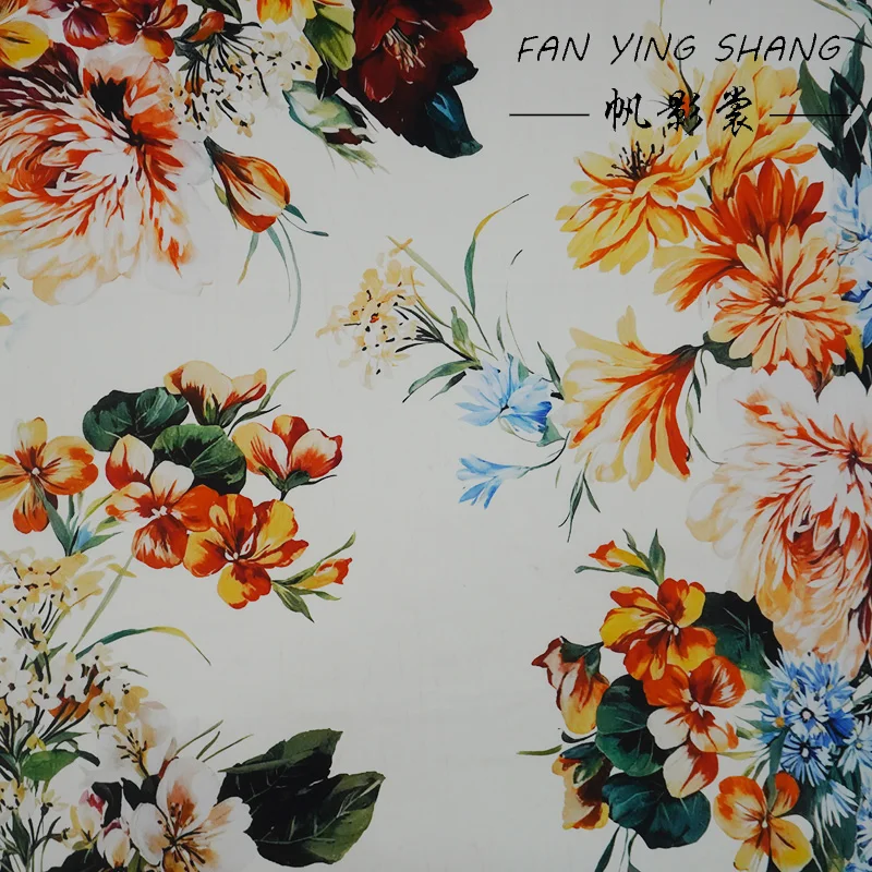 

Hot Sale Red Rose Digital Cotton Fabric For Dress Shirt Skirt Telas Para Costura Tissus Couture ткань Cloth Material Sewing