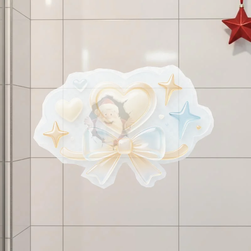 Santa Claus Break-Through Wall Decal Removable PVC Christmas Window Sticker for Home Xmas Party Holiday Decor