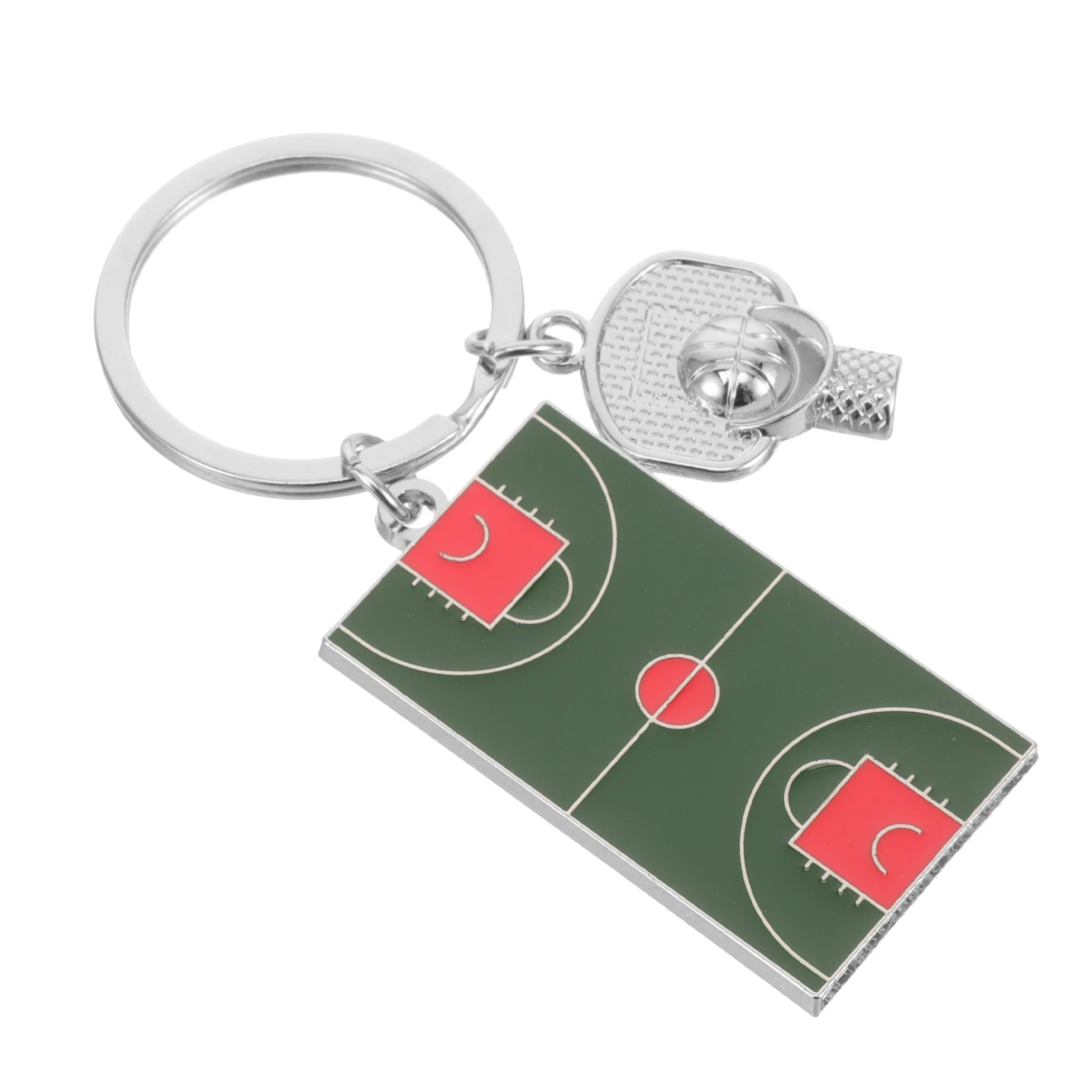 

Basketball Court Keychain Pendant Practical Everyday Use Smooth Comfortable Basketball Gifts