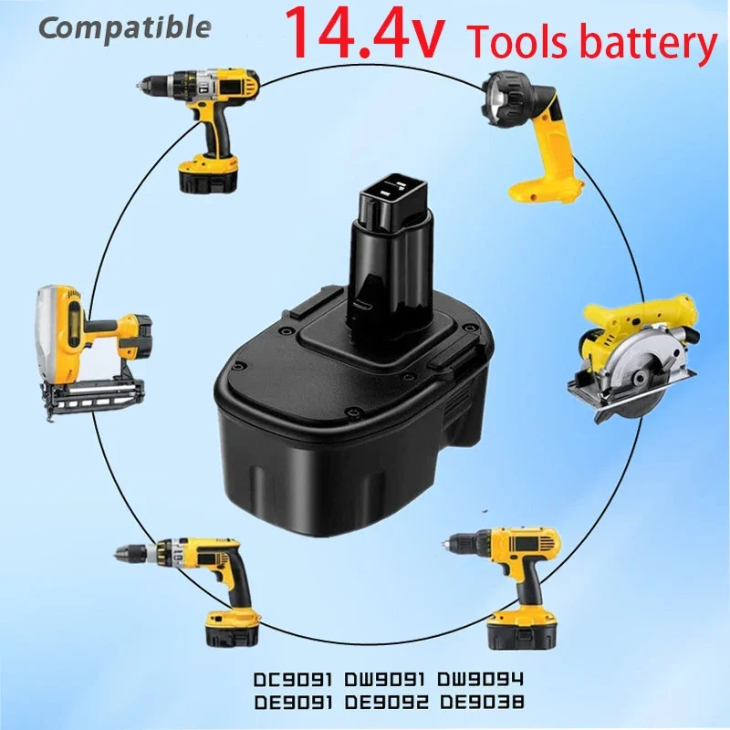 무선 전동 공구 교체용 XRP 배터리 팩, DC9091 DW9091 DW9094 DE9031 DE9038 DE9091 DE9092, 6.8Ah 14.4 볼트