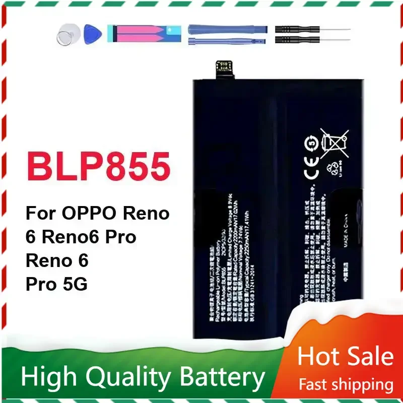 

Новый аккумулятор BLP855 емкостью 4500 мАч для мобильных телефонов OPPO Reno 6 Reno6 Pro 5G, гарантия + трек-код