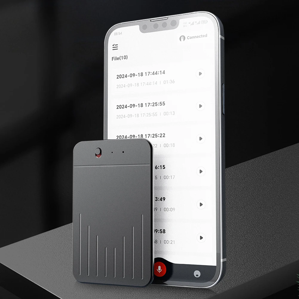 AI Voice Recorder APP التحكم AI Notetaking Device Transcribe & Summarization مع ChatGPT Voice To Text Recorder Sound Recorder