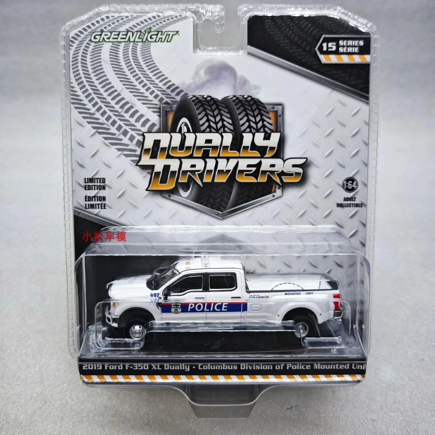 

Greenlight 1:64 2019 Ford F-350 — Columbus, Ohio Mounted Police, модель игрушечного автомобиля на шасси из сплава, детский подарок.