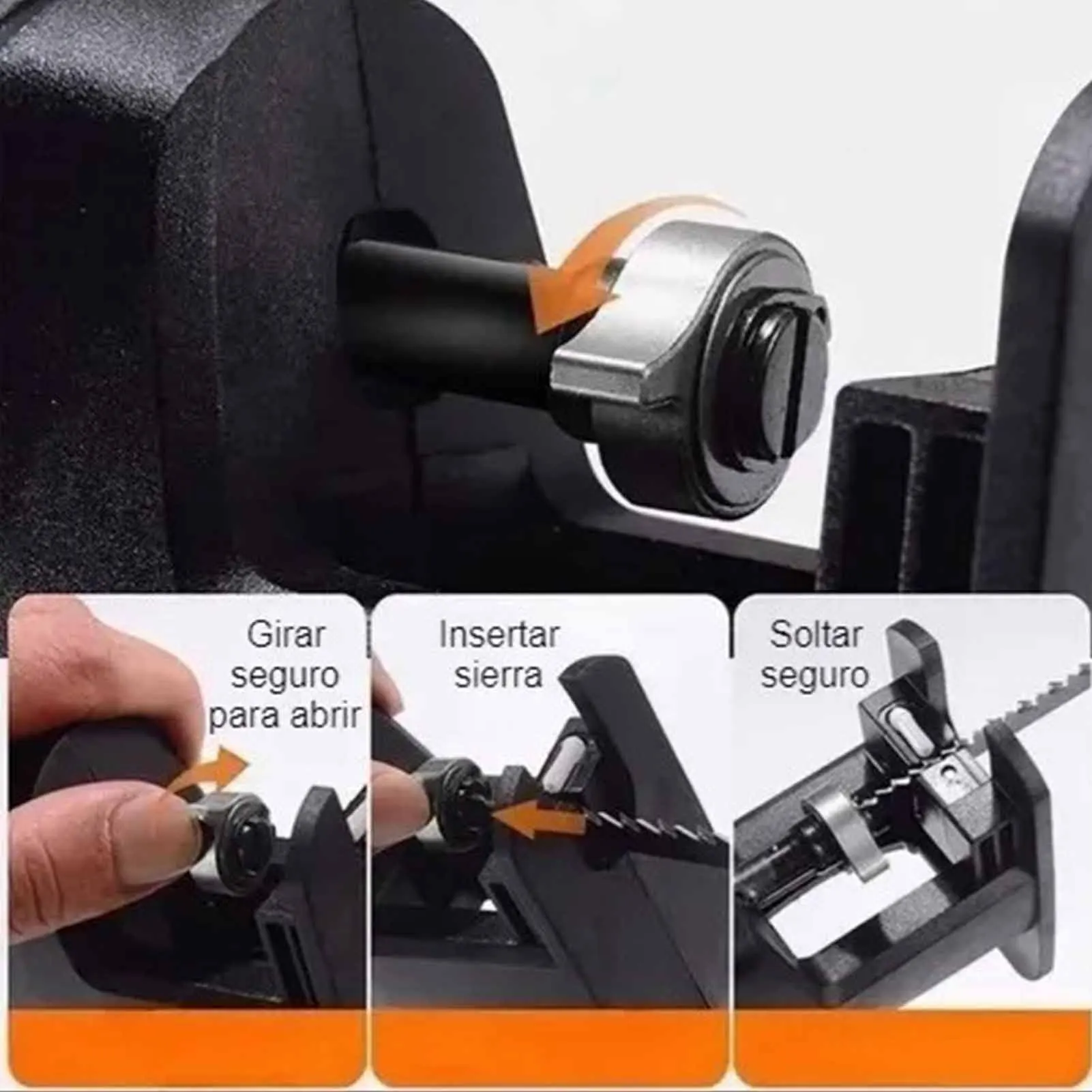 

Drill to Chainsaw Conversion Reciprocating Saw Adapter Kit with 3 Blades for Heavy Duty Outdoor Cutting and Pruning