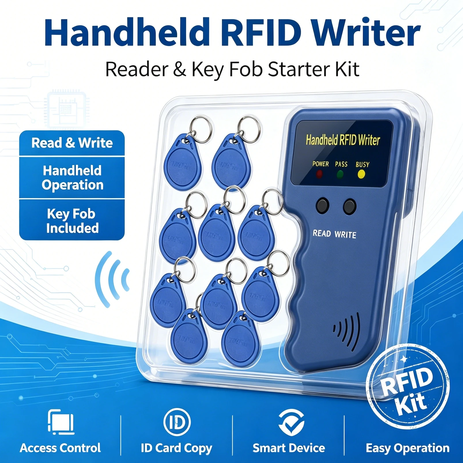125KHz RFID Programmer Duplicator Copier Writer Reader Writer ID Card Cloner & key