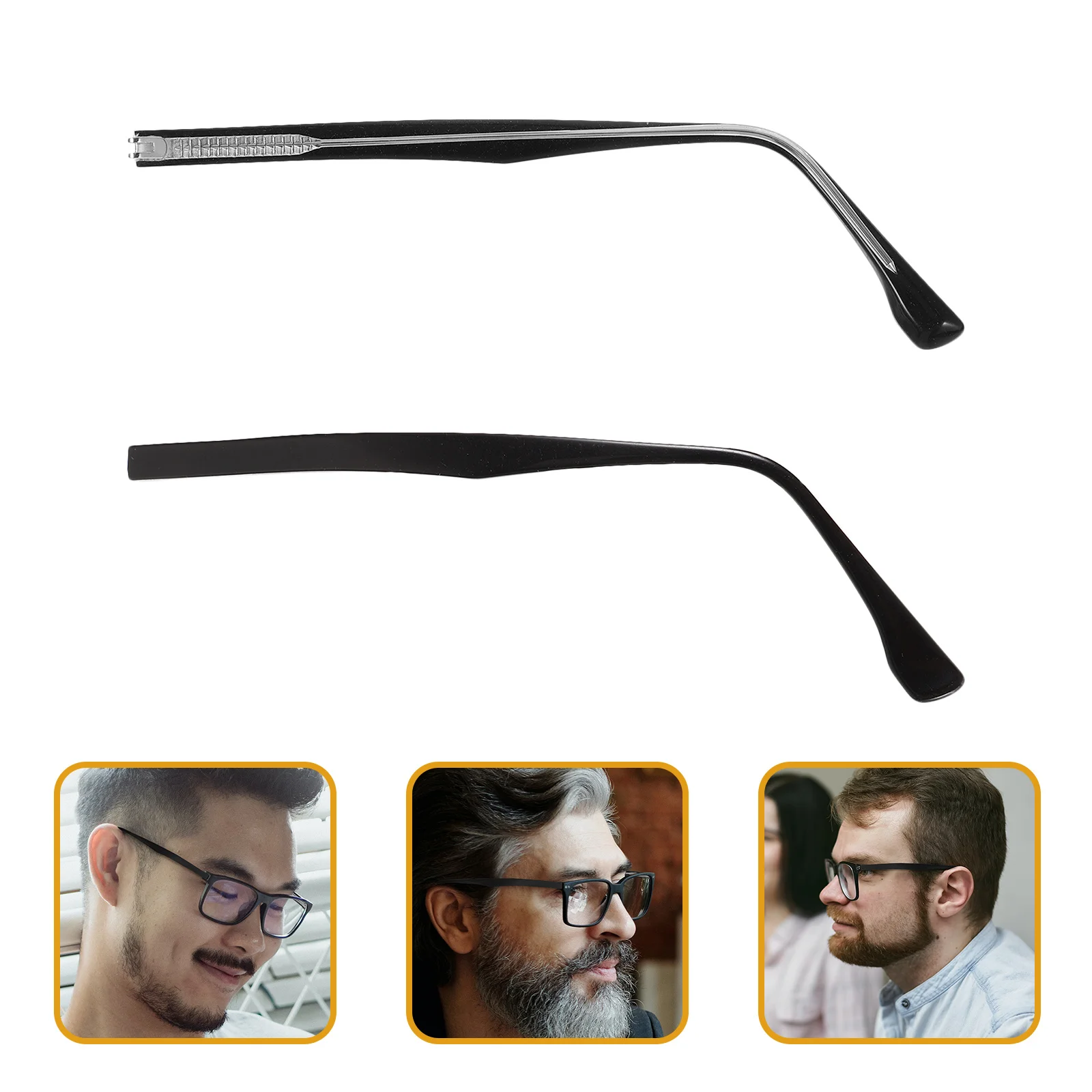 

1Pair Strong Resin Metal Glasses Arm Replacement Accessories Universal Fit Anti-Deform Longtime Use Eyeglasses Repair