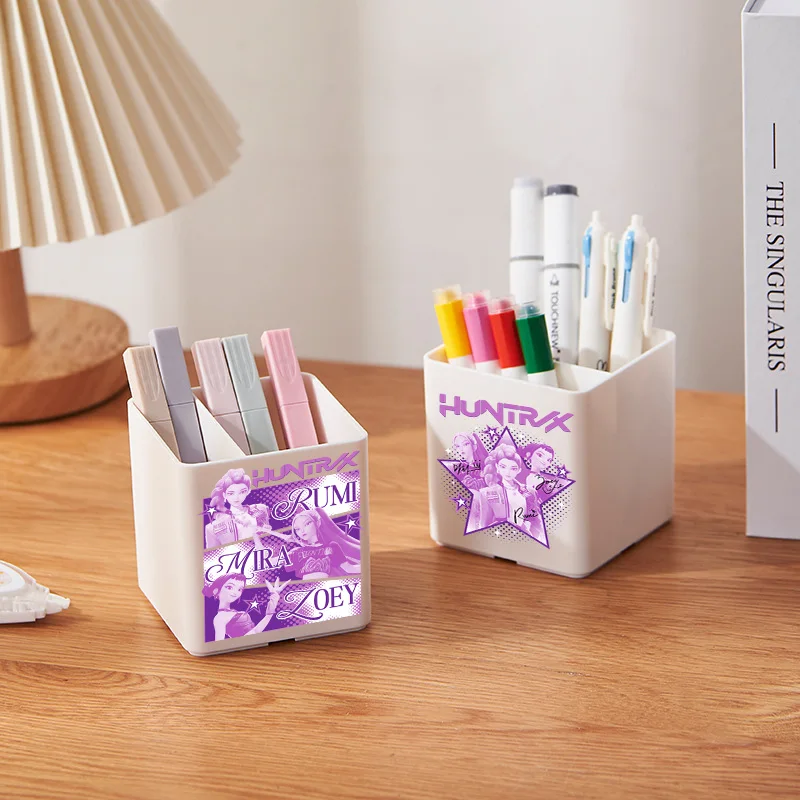 

Animated Movie KPop K-Pop: Demon Hunters HUNTR/X Rumi Mira Zoey Jinu Celine Pen Student Desktop Office Stationery Storage Box