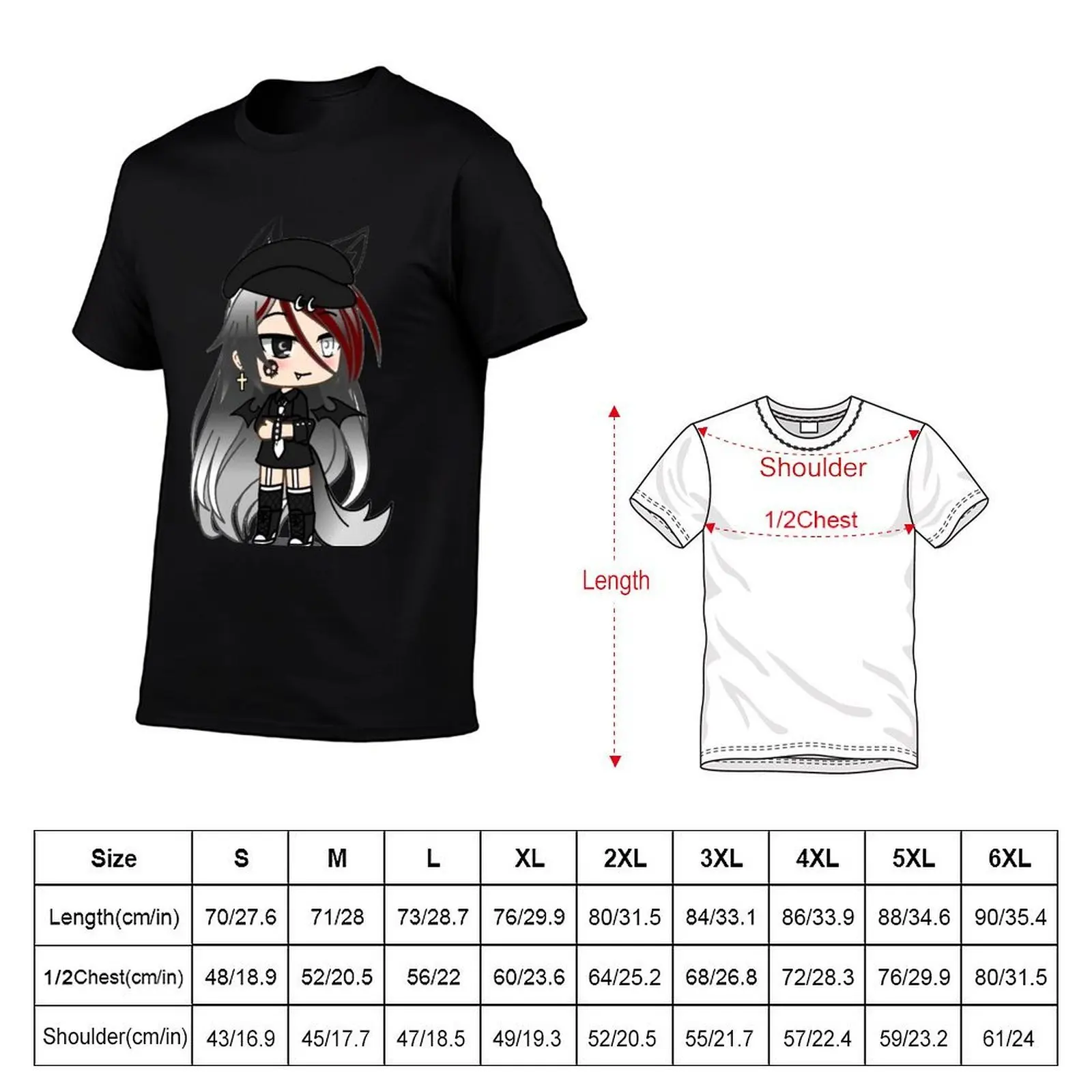 Gacha life socks T-Shirt, Summer Casual Cotton Tee, Oversized Streetwear Tops, Vintage Graphic Print, Loose Fit Short Sleeve