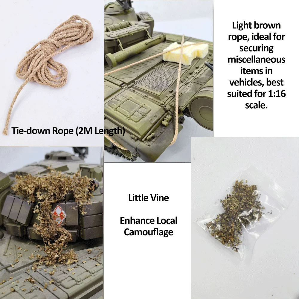 COOLBANK DIY Tank Decorative Parts Set Model Toy Accessories for 1/16 Scale Remote-Controlled Tank Toy HENGLONG / Tongde Series