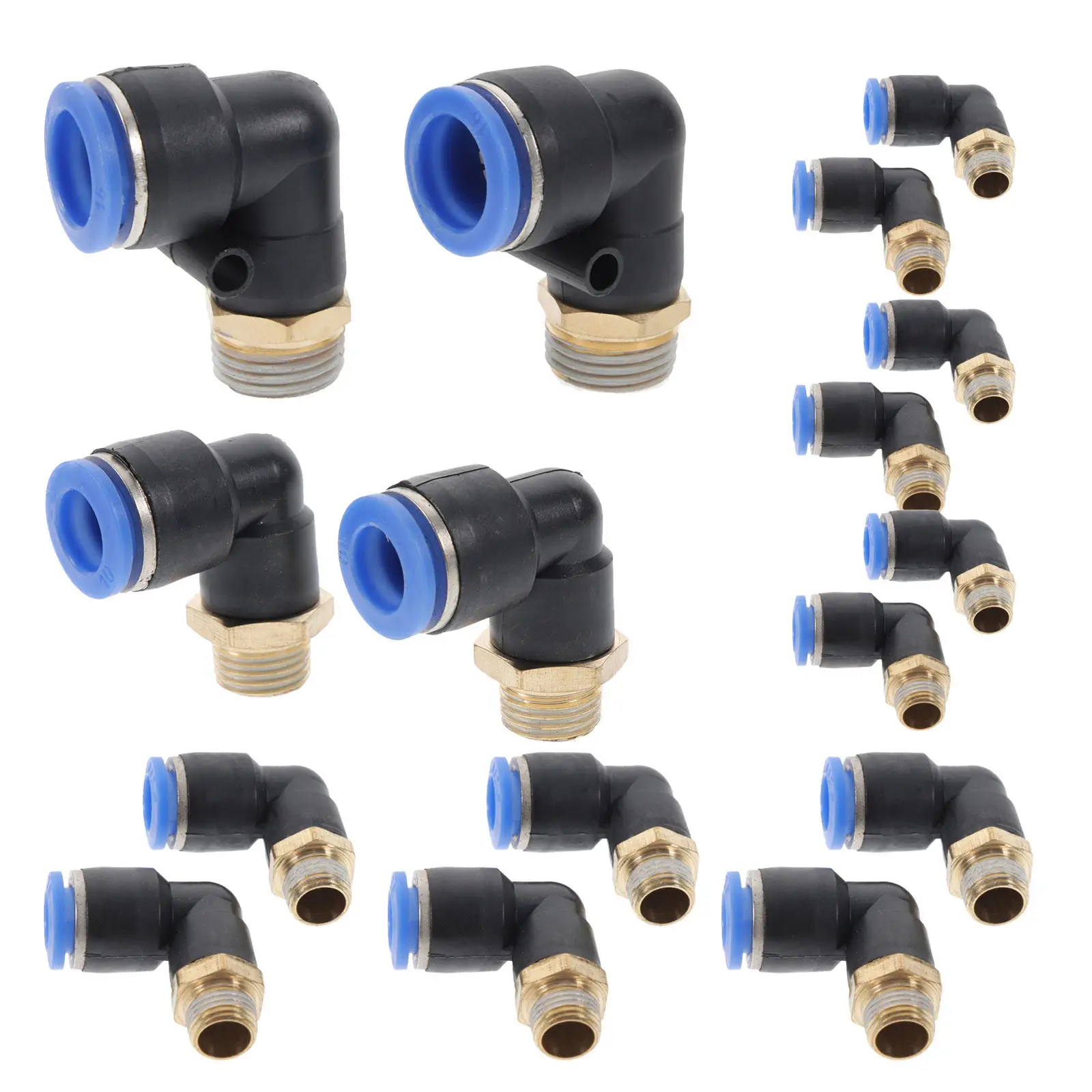 1Set Air Hose Fitting Quick Connect Copper Plastic Crimp Fitting Straight Coupler Supply Tube Connector