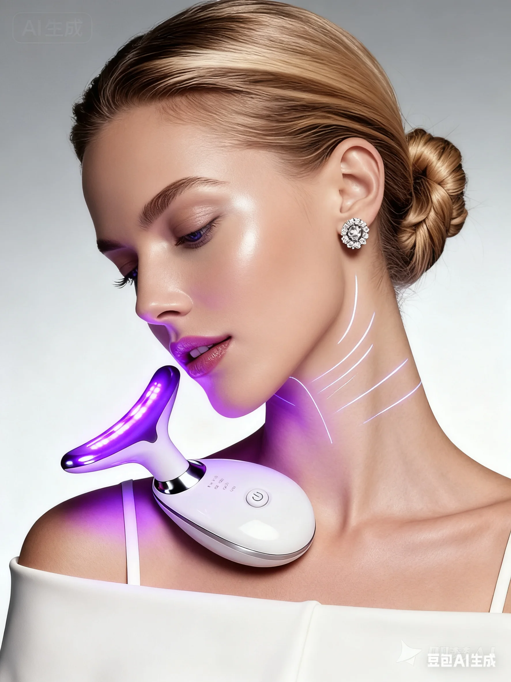 

7-цветный подъемник для шеи и лица Ems, массажер для подтяжки лица, устройство для подтяжки кожи, светодиодная фотонная терапия, средство против морщин, двойного подбородка