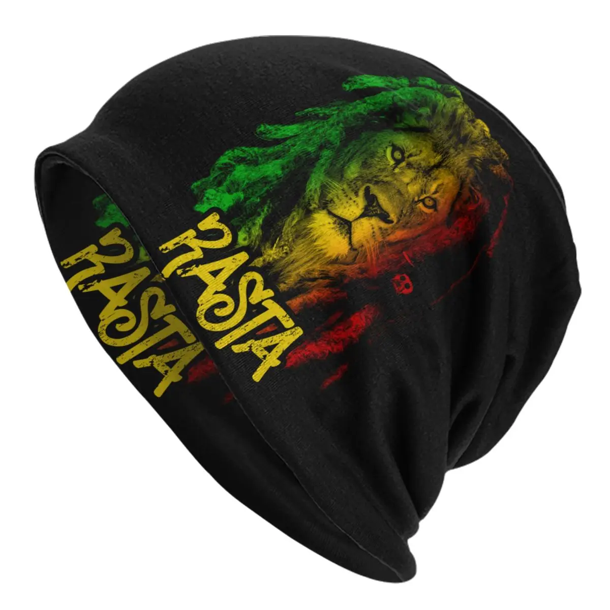 Custom Jamaica Flag Rasta Skullies Beanies Caps Cool Winter Warm Men Women Knit Hats Adult Unisex Jamaican Pride Bonnet Hats