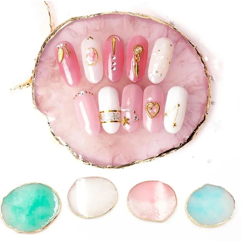 Natural Resin Stone Nail Art Color Palette for Nail Art Presentation and Photography