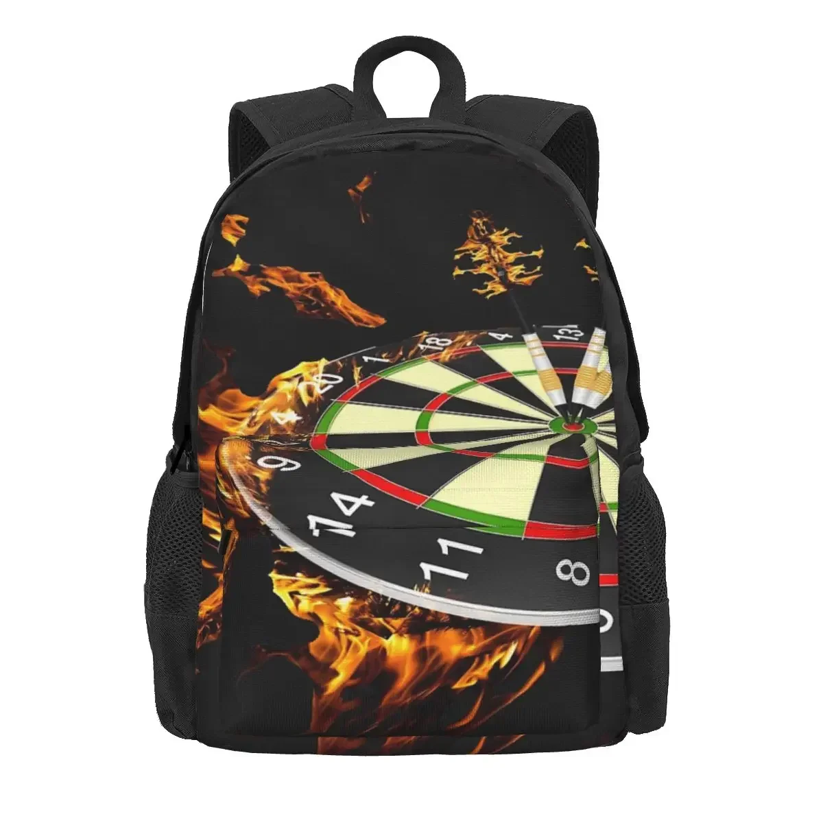 Flaming Dart Board Backpacks Boys Girls Bookbag Students School Bags Cartoon Kids Rucksack Laptop Rucksack Shoulder Bag