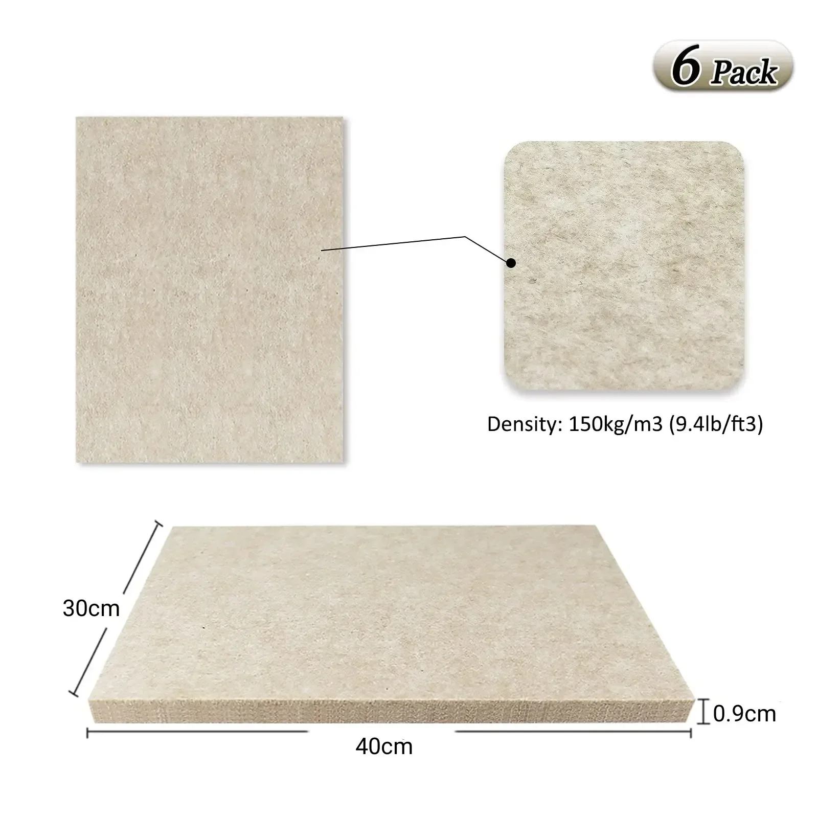 Make Friend Soundproofing Panels 6Pcs 16
