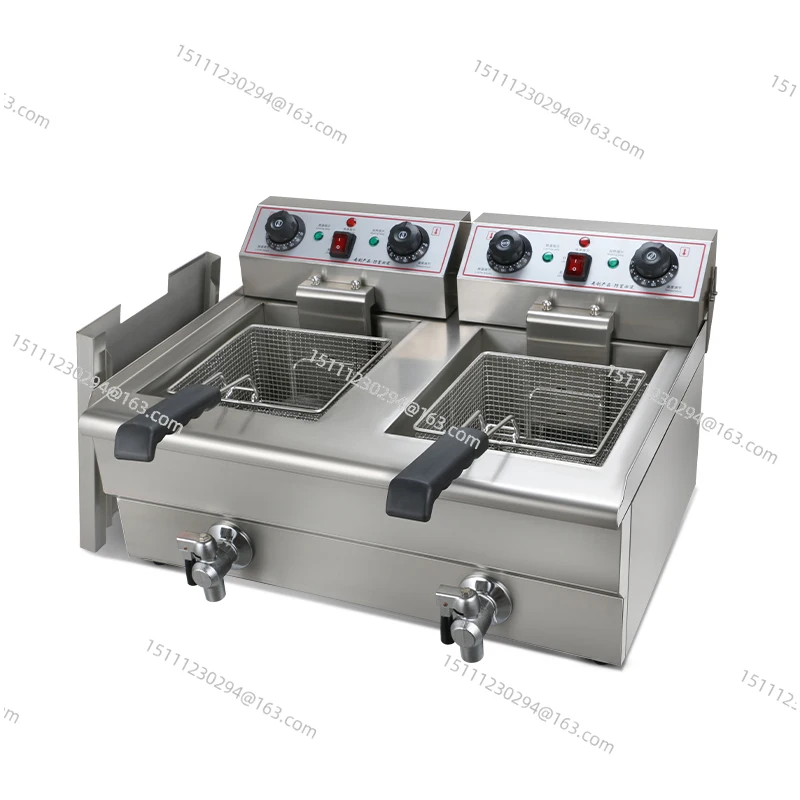 

10L Electric Fryer 2 Steel Tank 220V Household Restaurant Kitchen Equipment Use