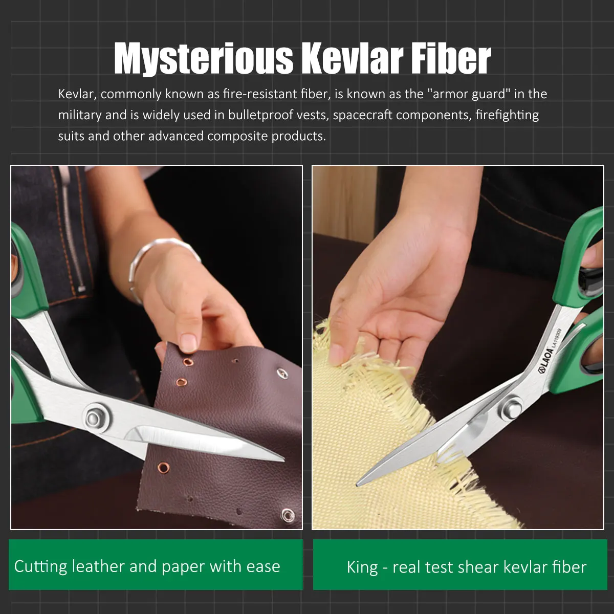 LAOA Stainless Steel Multi-Purpose Scissors 45° Angle Design Sharp Fabric Leather Paper Shears Tailor Dressmaker Craft Scissors
