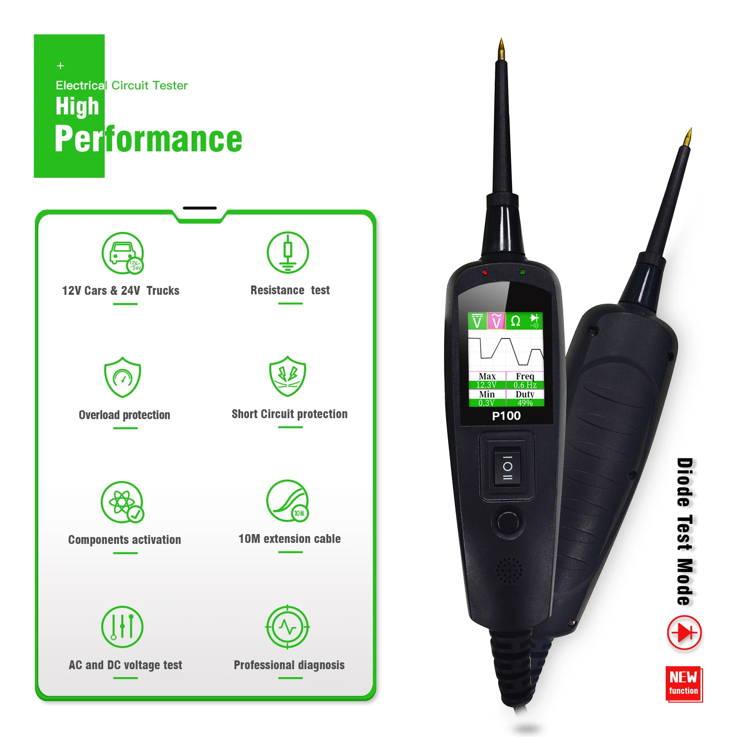 TopDiag P100 2M Car Electrical - Car Diagnostic Tool recension och pris