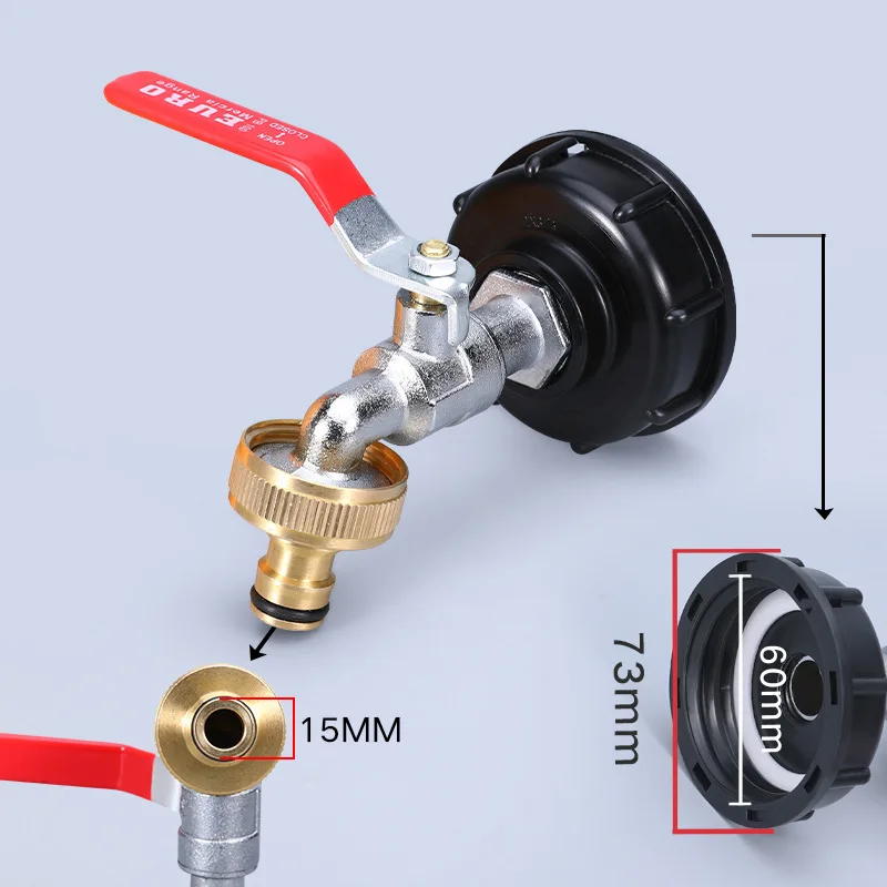 IBC Ton Bucket Brass Water Spigot 1/2