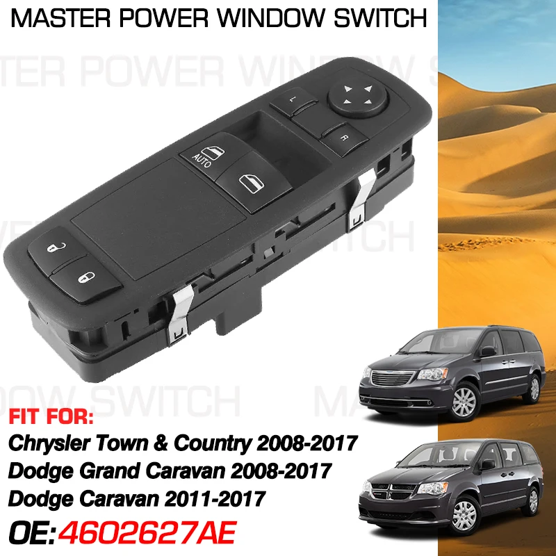 

Car Power Window Switch Master Panel 4602627AE 8+8 Pins For Chrysler Town & Country Dodge Grand Caravan 2008-2017 4602627AG