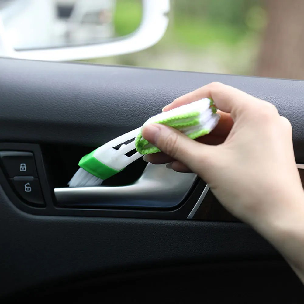 Double Ended Car Air Conditioner Vent Slit Cleaning Brush Dashboard Detailing Blinds Keyboard Dust Cleaner Brushes Tool car wash