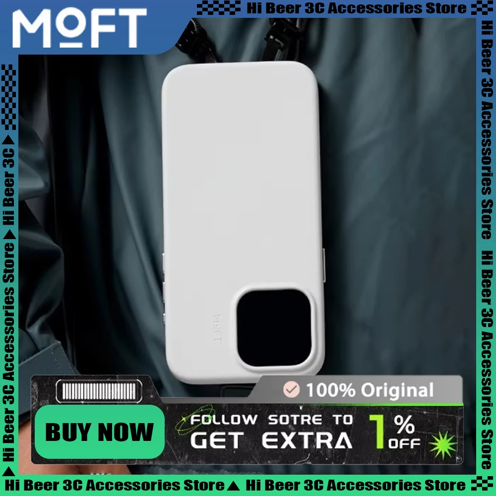 

Чехол Moft Md020 для iPhone 16, 15, 14, кожаный материал, магнитная Обложка, ремешок, защита от падения, умный чехол, подарки