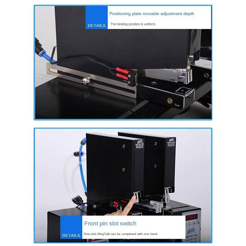 آلة تجليد دباسة كهربائية أوتوماتيكية برأس مزدوج آلة تجليد دباسة كهربائية 180 مرة / دقيقة آلة تجليد