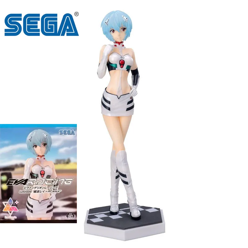 SEGA Original EVA Racing Luminasta Anime Figure Ayanami Rei PIT WALK Action Figure Toys For Boys Girls Kids Gift Model