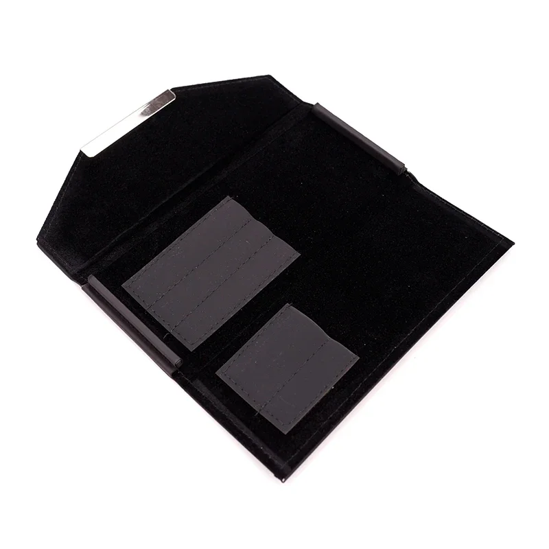 Bolsa de almacenamiento de pinzas para extensión de pestañas de cuero, contenedor vacío portátil, organizador de herramientas para pestañas postizas, accesorios para pestañas