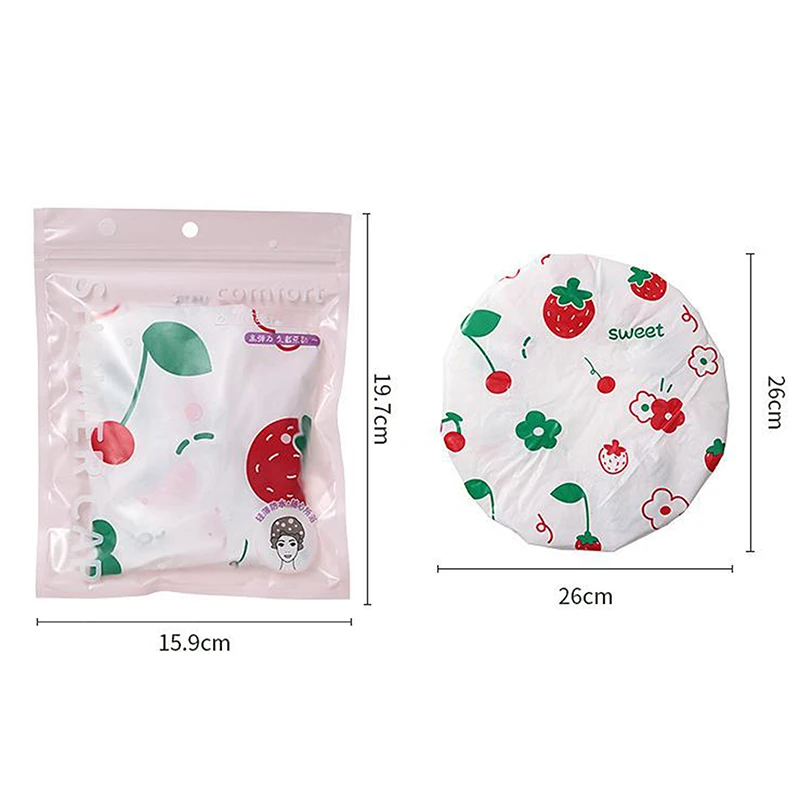 Reusable Shower Cap With Elastic Band Waterproof Thicken Bathing Hat For Women Perfect For Hair Salon And Home Use