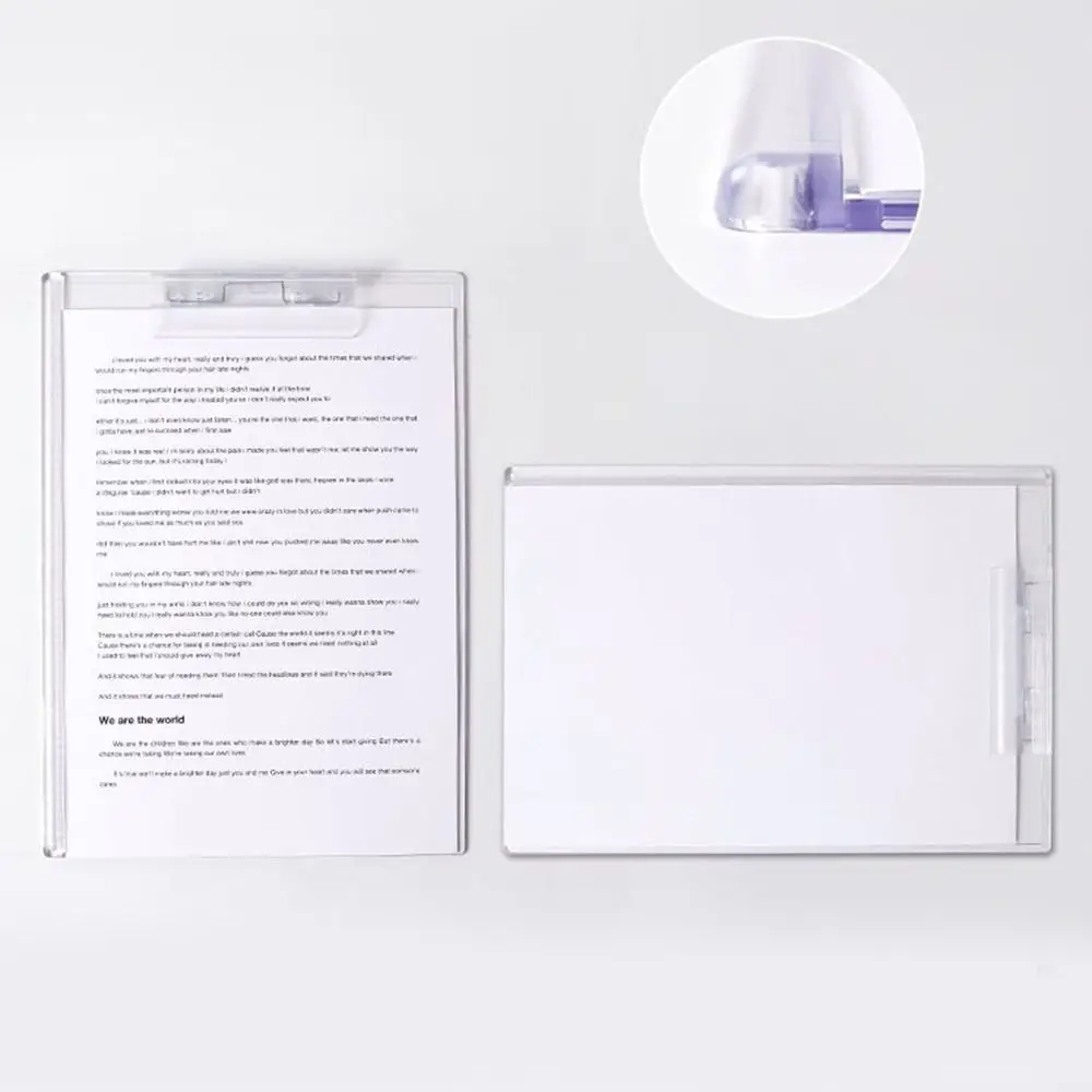 Transparent Writing Clipboard Portable Arcylic Durable Paper Organizer A4/A5 With Graduated Scale Writing Tablet Students