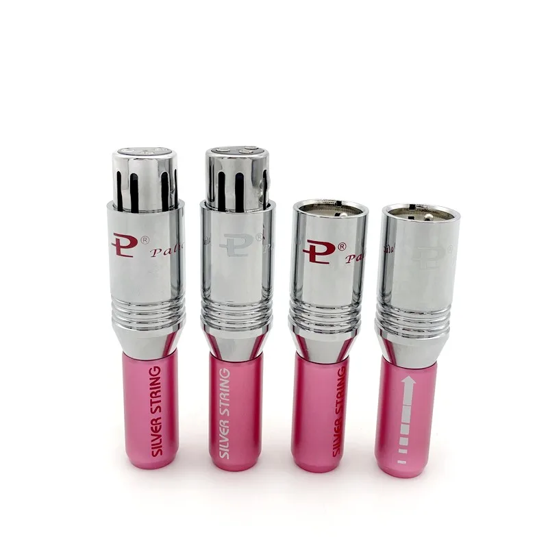 4Pcs 3 Pin XLR Plug Male Female Connector silver-plated Canon head XLR high-grade balance plug
