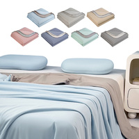 Summer Cool Sheets Washable Lightweight Cooling Quilts Solid Color Breathable Bedroom Blanket for Bedroom Living Room