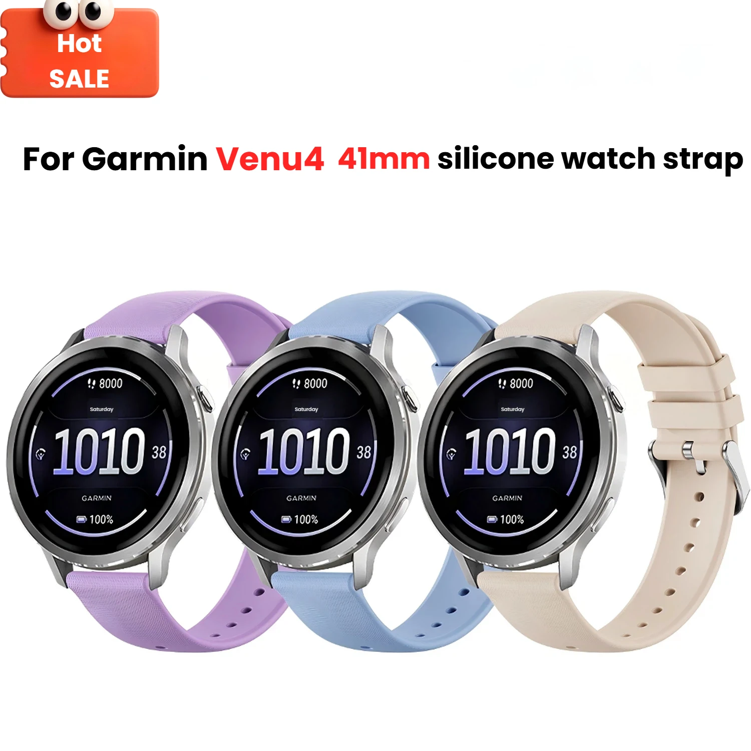 

18mm Strap for Garmin Venu 4 41mm Venu 2S 3S Forerunner 265S 255S Vivoactive 4S 3S Wristband Smartwatch Bracelets Women Correa