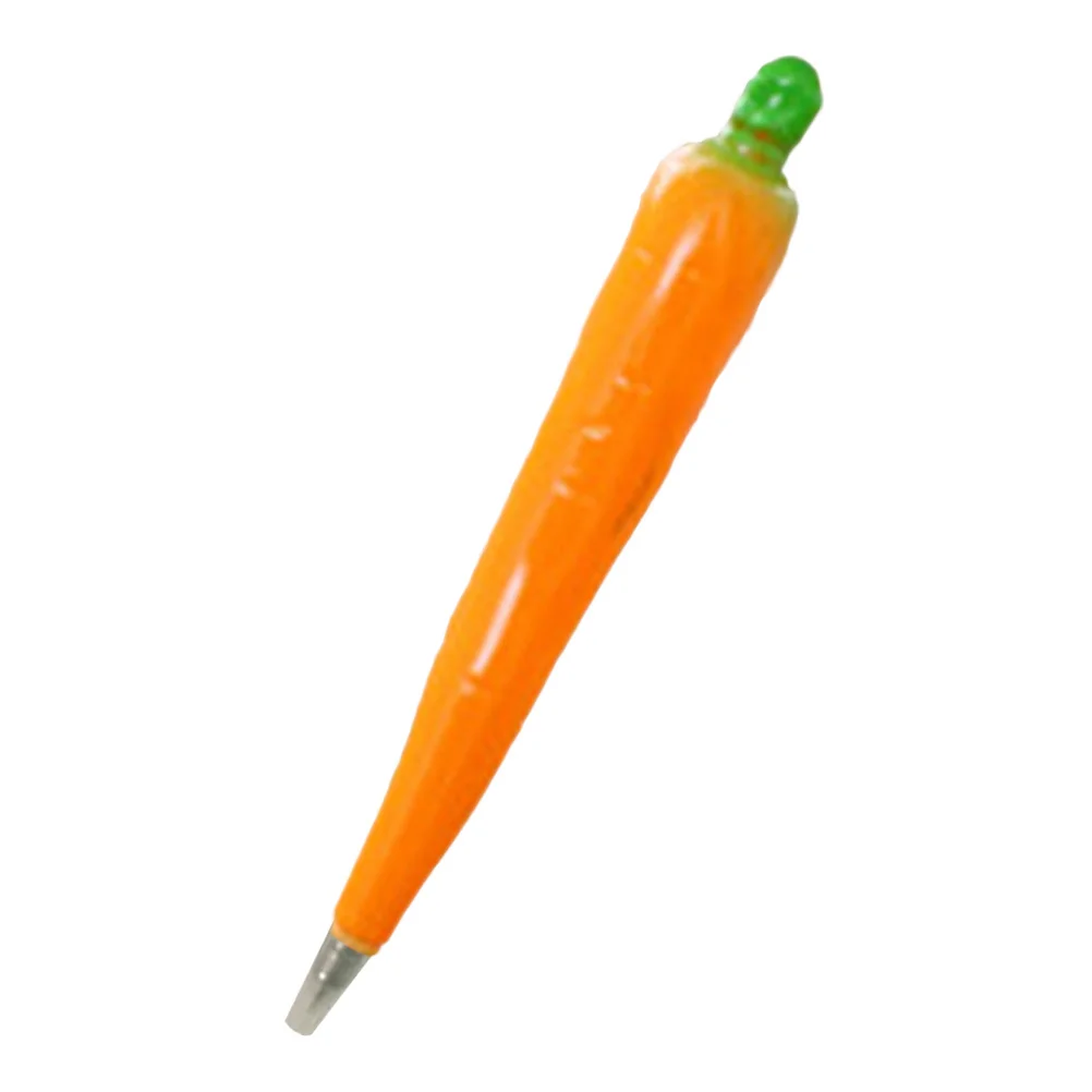 

Carrot Shape Cartoon Fruit Pen Magnetic Ballpoint Writing Tool For Office School Home Use Smooth Vegetable Design Gel