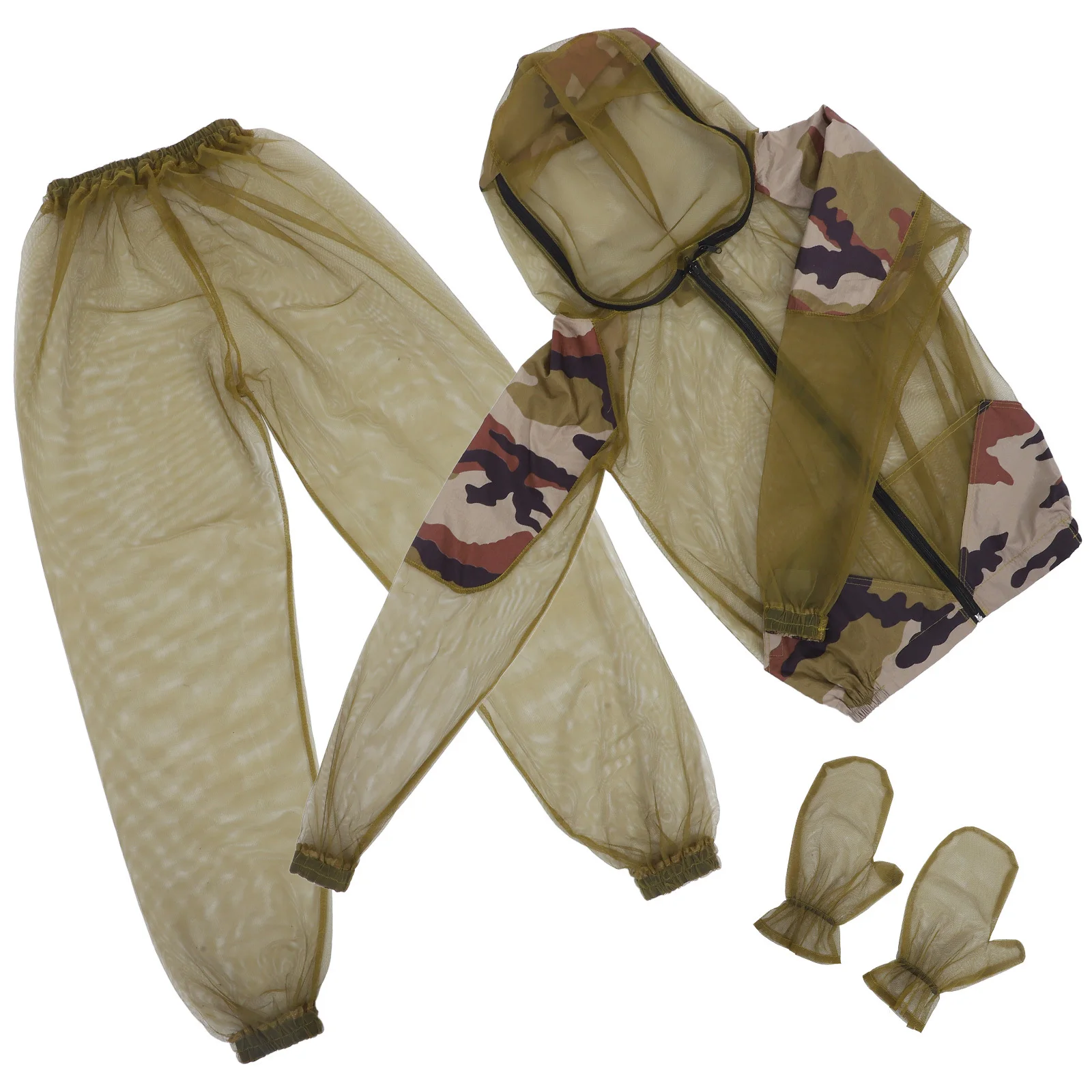 

1Set Anti-Mosquito Suit Beekeeping Clothing Breathable Mesh Pants Gloves Outdoor Protective Wear Fishing - Suit