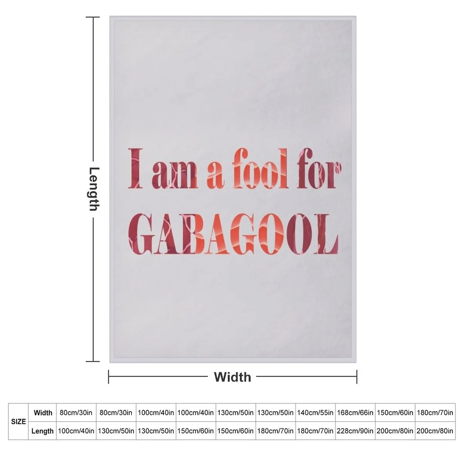 I am a fool for gabagool Gabagool Crewneck Short-Sleeve Unisex Throw Blanket couch cozy soft plush fuzzy picnic outdoor blanket