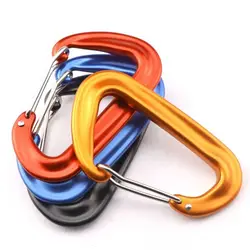 8D Outdoor Sports Aluminium Alloy Safety Buckle Keychain Climbing Button Carabiner Camping Hiking Hooks Clips