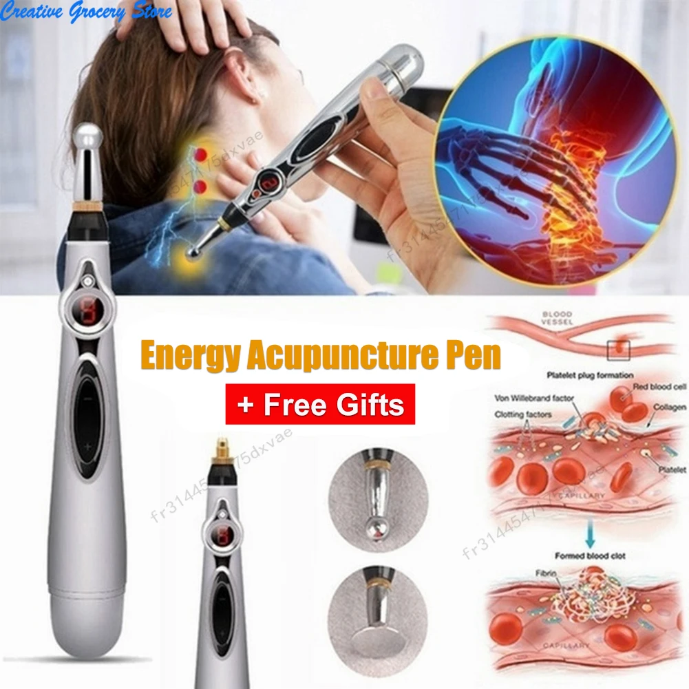 

Electronic Acupuncture Pen Electric Meridians Laser Therapy Heal Massage Pen Meridian Energy Pen Relief Pain Tools