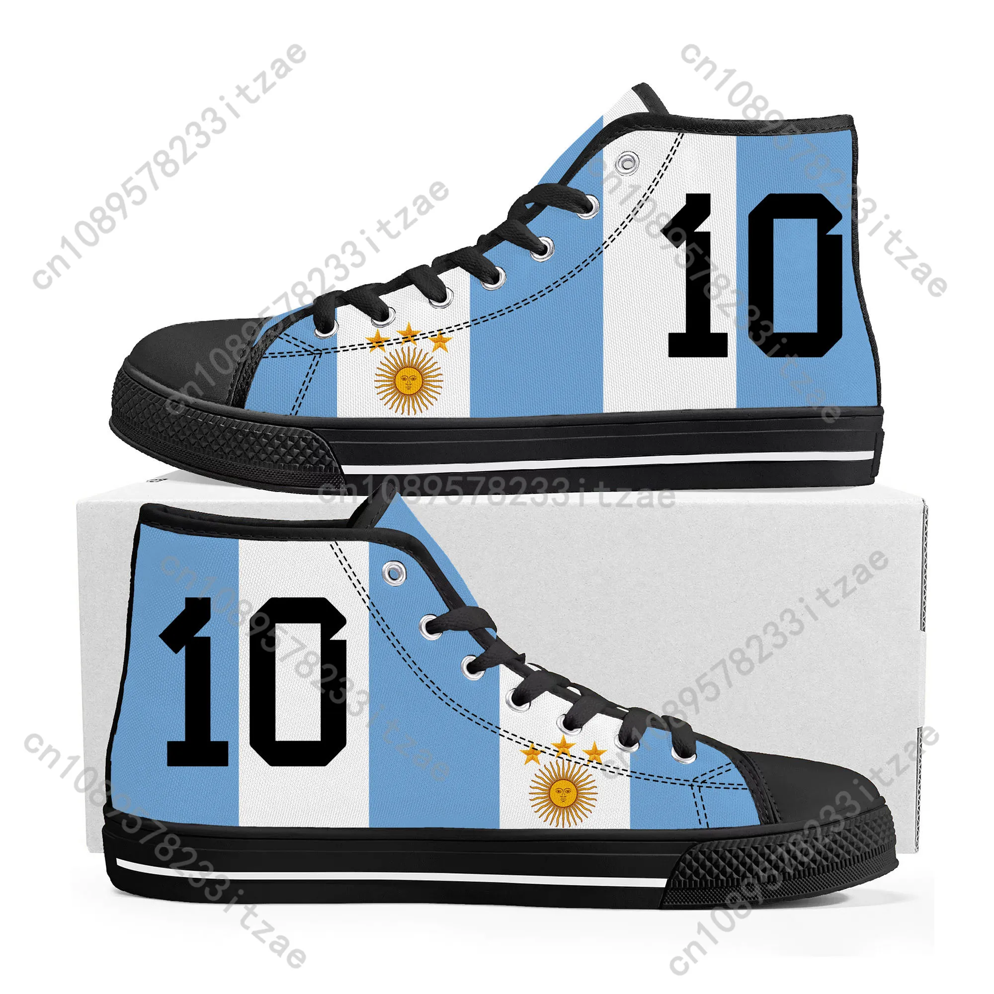 

Miami Messi 10 Logo Argentina High Top Sneakers Mens Womens Teenager High Quality Canvas Sneaker couple Casual Shoe Custom Shoes