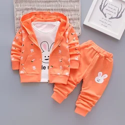 Children's clothing girls spring sweater 2-3 years old little girl long sleeve three-piece set children