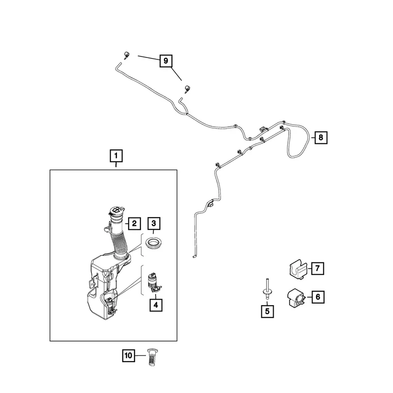 Fit For Jeep Renegade 2020-2022 Jeep  Washer Fluid Reservoir 68439617AA