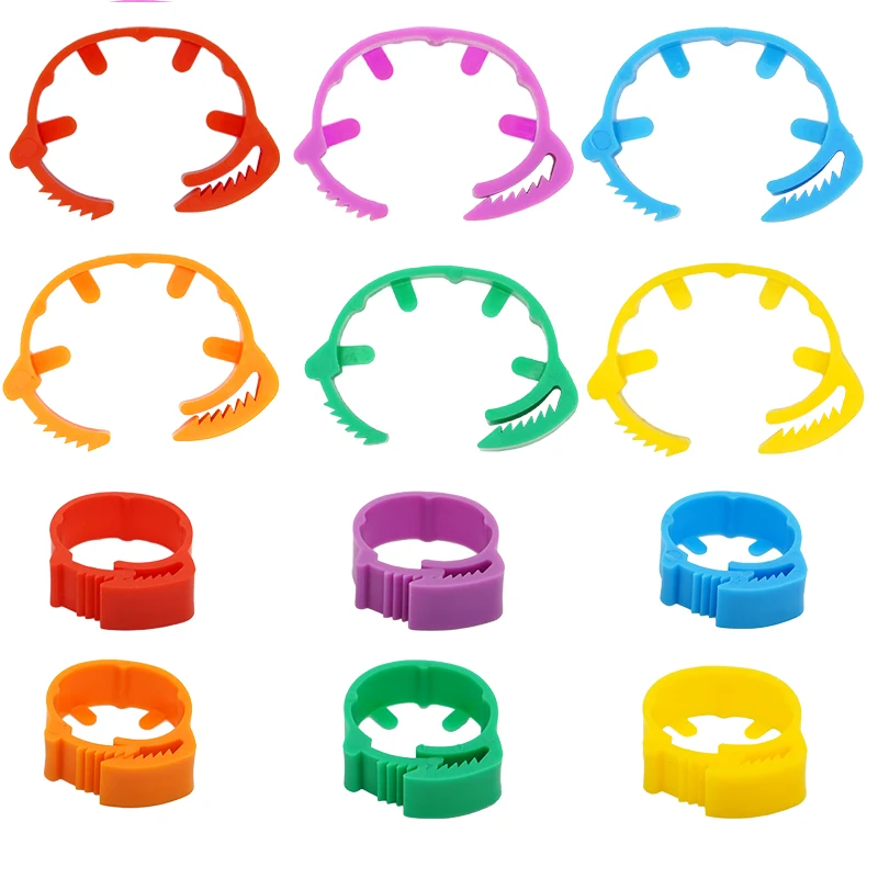 10 Pcs 20~24Mm Adjustable Chicken Foot Rings Poultry Leg Rings Identification Bands Plastic Chick Duck Goose Poultry Farming