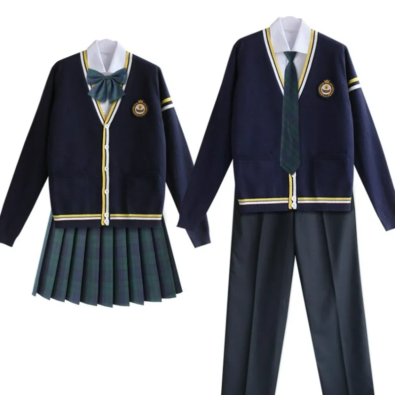 Set maglione cardigan uniforme giapponese JK lavorato a maglia uniforme scolastica per studenti per uomini e donne