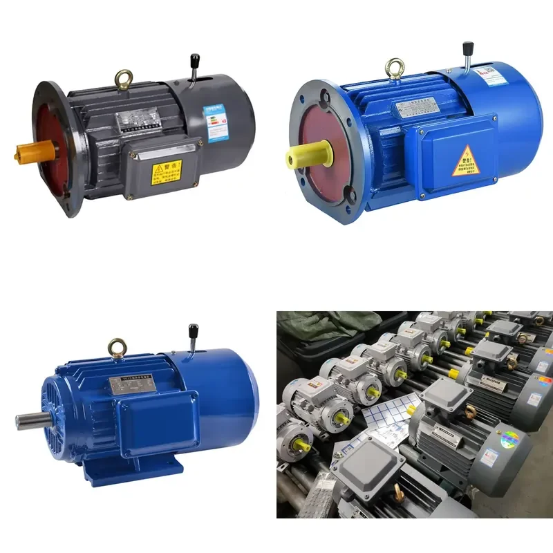 for High Efficiency 0.37 0.75 1.5 3 5.5 7.5Kw 10Hp Industrial Aluminum 5Hp Single Three Phase Electric Brake Motor