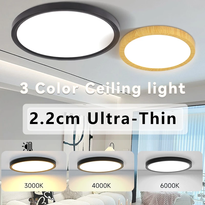 

Светодиодный потолочный светильник 20 Вт, 30 Вт, 40 Вт, 220 В, современный ультратонкий 0,9-дюймовый современный светодиодный потолочный светильник для комнаты, гостиной