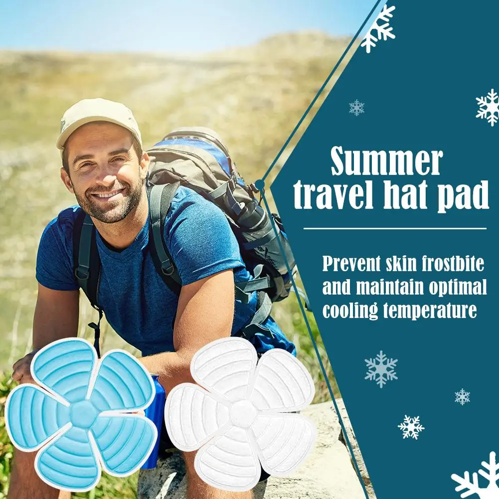 Wielokrotnego użytku Summer Travel Cooling Ice Mat Liner Helmet Cool Pad dla pracownika na świeżym powietrzu z dobrą wydajnością chłodzącą do jazdy na rowerze B6B3