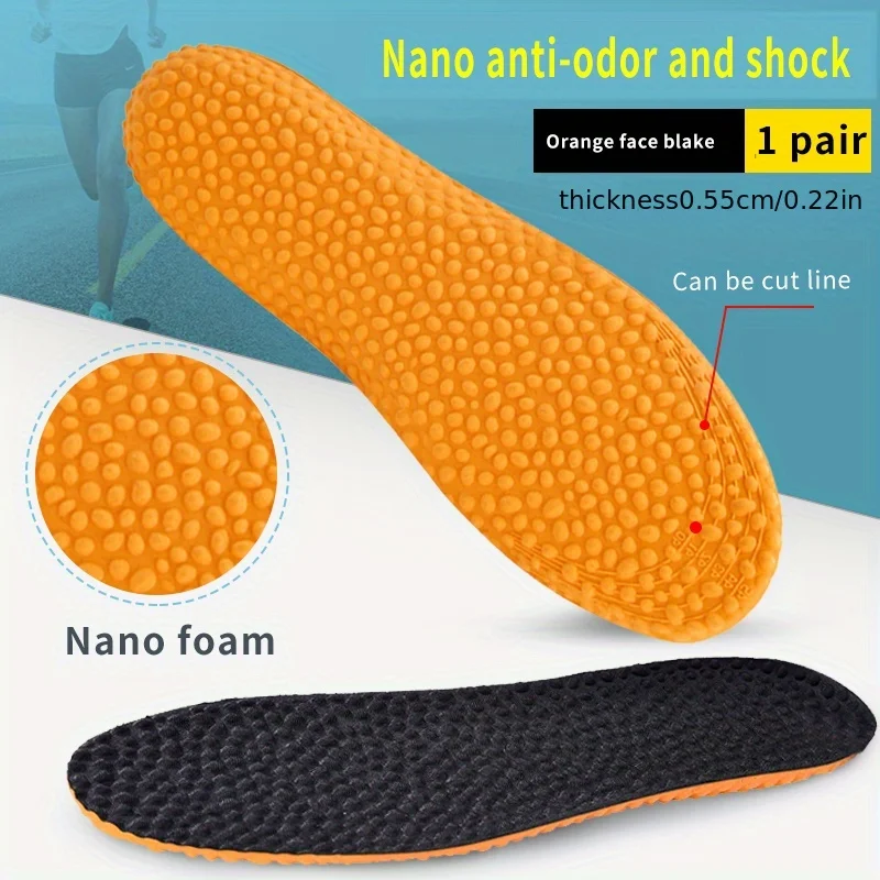 Memory Foam Insoles Providing Excellent Shock Absorption and Cushioning for Feet Relief Sport Insoles Men and Women Everyday Use
