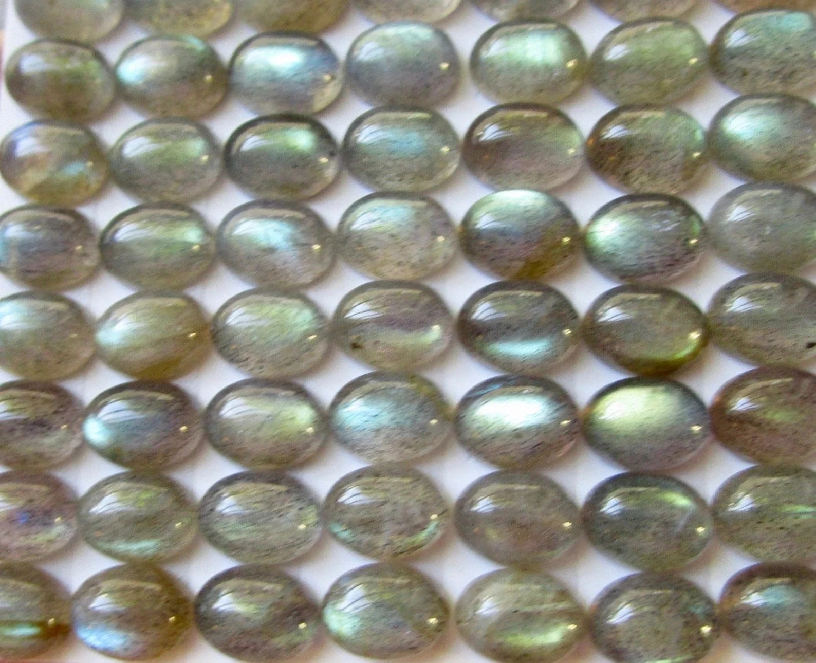 2pcs/pack Firey Labradorite Cabochon Oval 8x10mm,Natural Gemstone Cabochon,Calibrated Loose Gems,DIY Jewelry Making